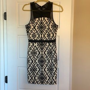 Black and white dress with beautiful mesh backing